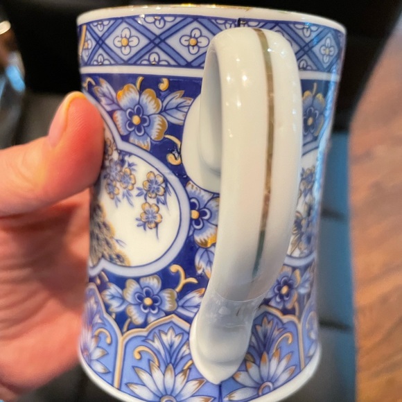 2 Imperial Peacock blue peacock mugs w/gold trim @1983 Arnart Collector Vintage - Picture 5 of 12